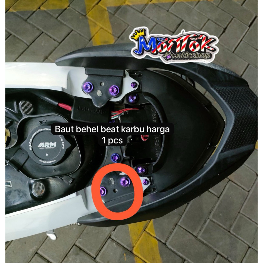 baut titanium behel beat karbu