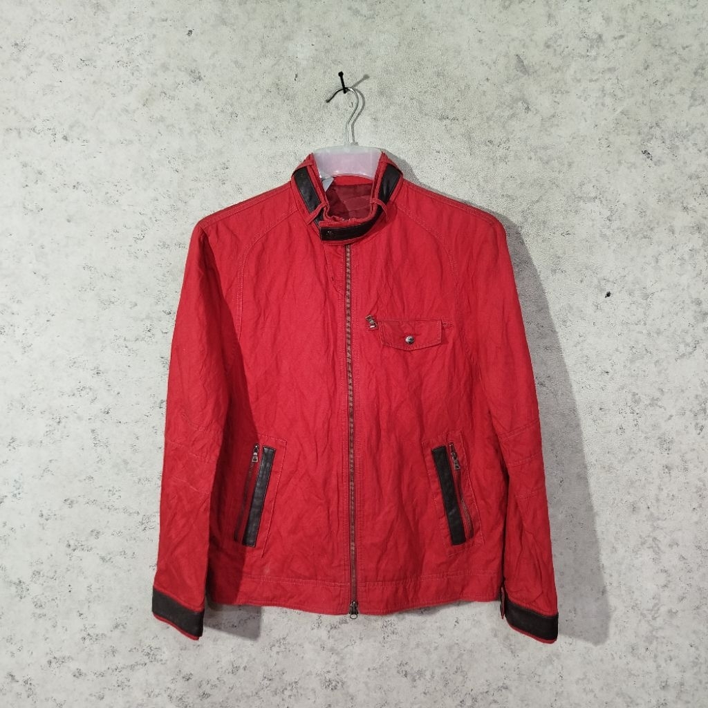 Work Jaket PERRY ELLIS Jaket Pria Casual Merah Bagus Size L