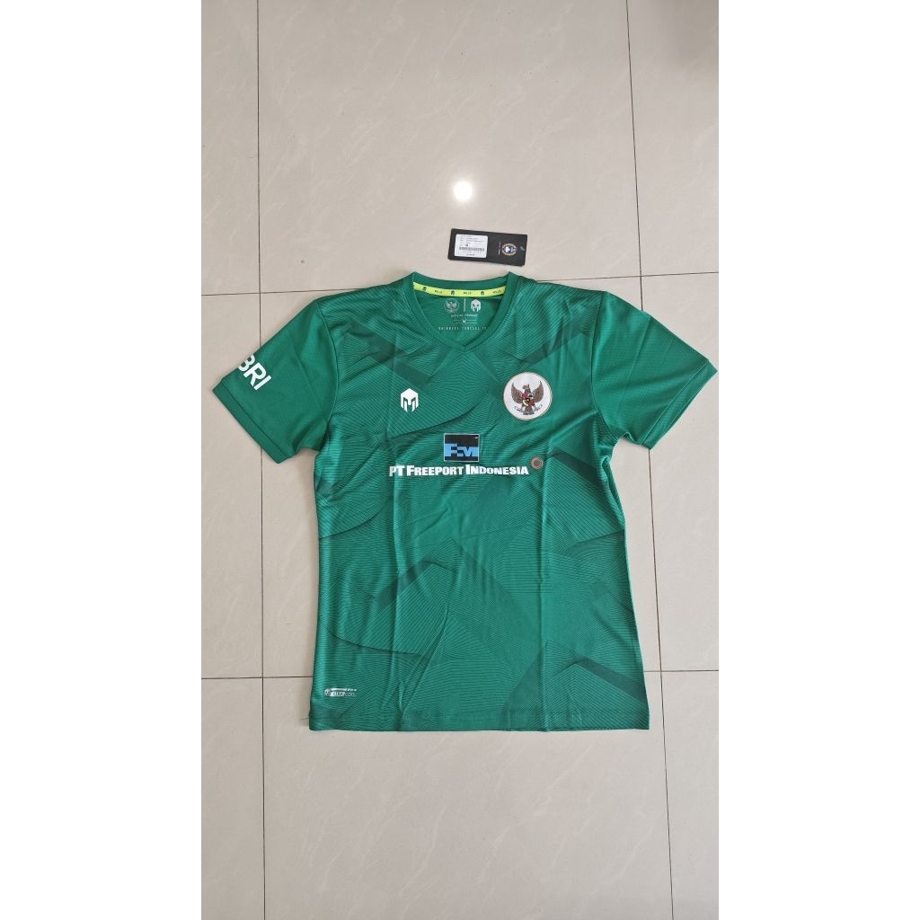 Jersey Garuda Training Official Sponsor Version Mills Hijau