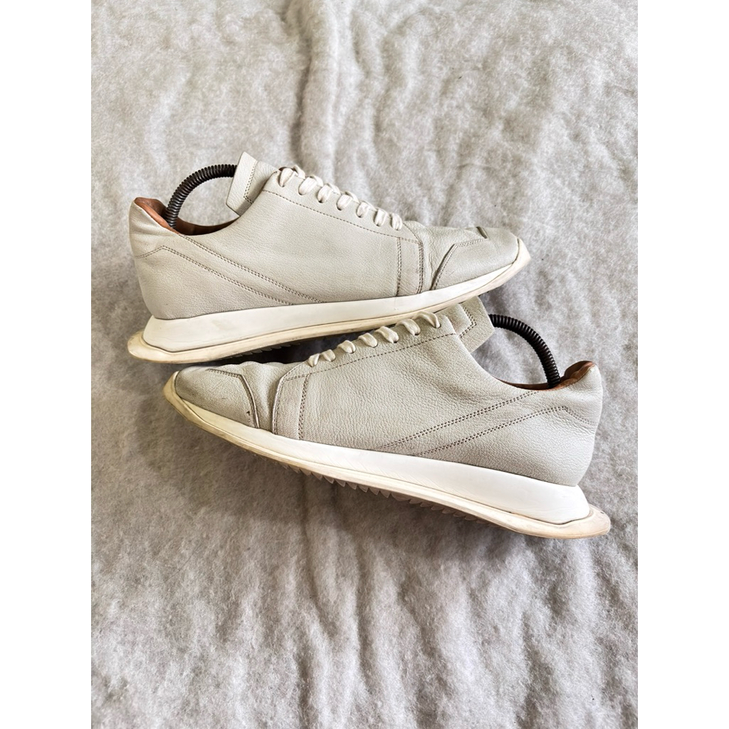 sepatu Rick owens milk leather low size 42/28cm ORIGINAL mulus