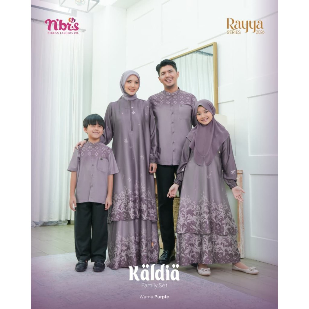 SARIMBIT KALDIA PURPLE RAYYA SERIES SET COUPLE NIBRAS BAJU LEBARAN ALA MALAYSIA BAJU KURUNG GAMIS KU