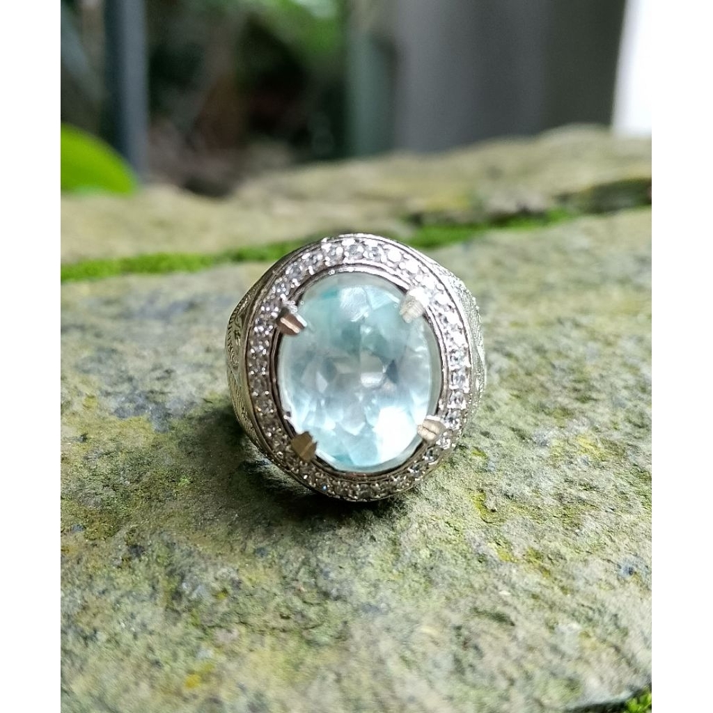 natural blue topaz swiss+memo