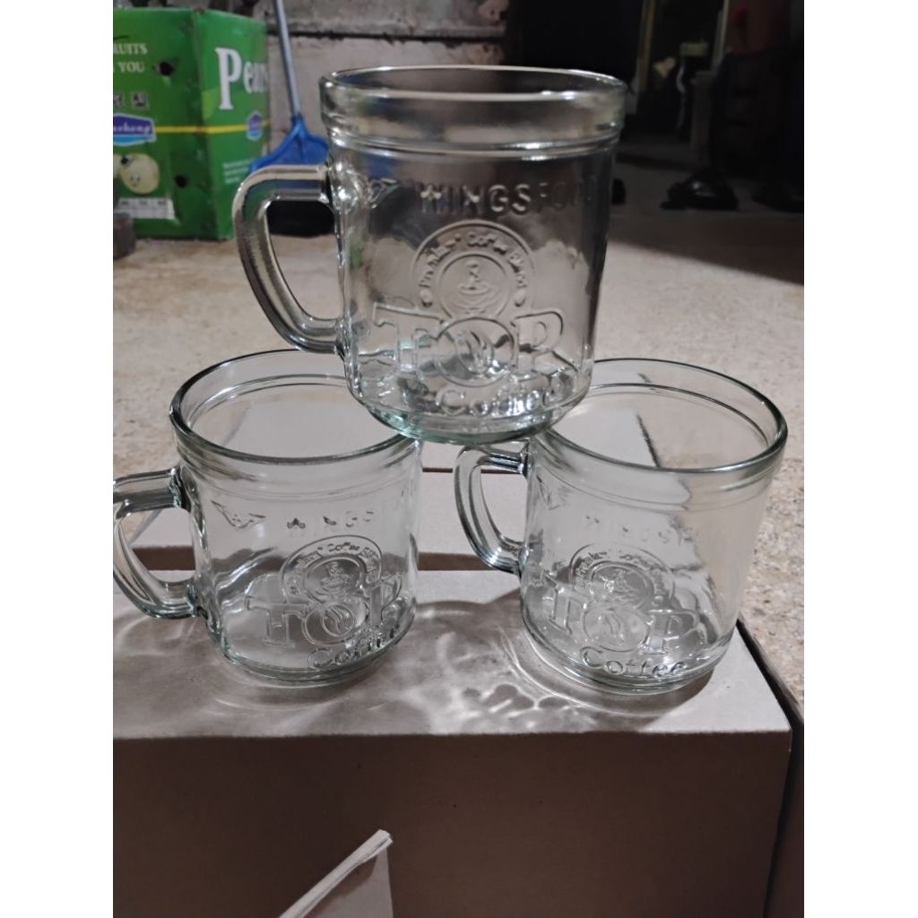 (6pcs) gelas kopi gagang top kopi, gelas kopi