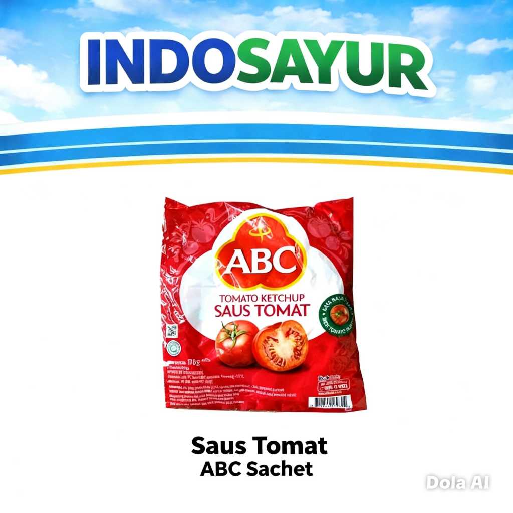 ABC Saus Tomat Sachet Stik 176gr 22 Sachet 8gr Halal MUI Untuk Rumahan Restoran