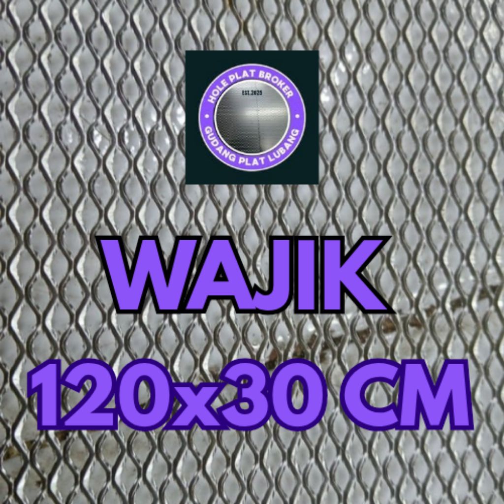 120x30cm Ram Grill Speaker Motif Wajik Diameter Lubang 5x8mm Tebal 1,3mm Bahan Kaku Cocok Untuk Tutu