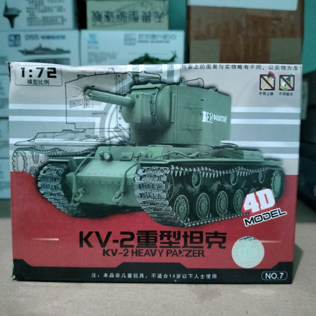 miniatur Tank Baja KV-2 1/72 Mainan military Diorama military