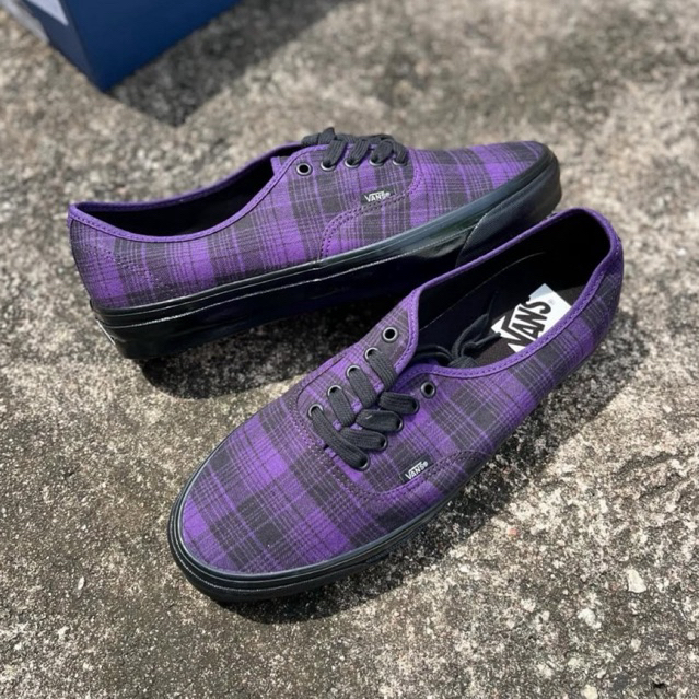 Vans Premium Authentic 44 LX Purple Plaid Original Resmi