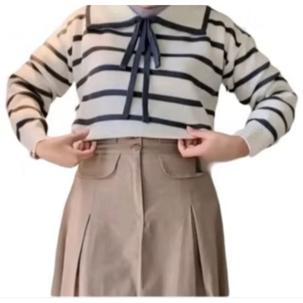 kaos atasan wanita switer pita polos motif blaster baju wanita kekinian