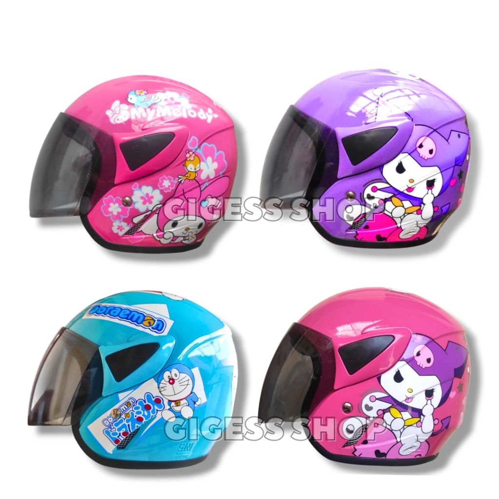 VTR Helm SNI Anak Karakter Perempuan 4 5 6 7 Tahun - Helm Anak Junior.