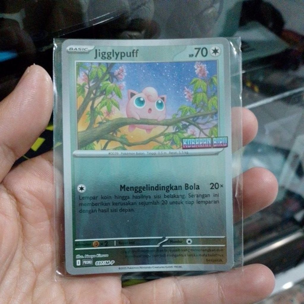 Kartu Card Pokemon Indonesia TCG Jigglypuff 037/M-P PROMO Kobaran Biru