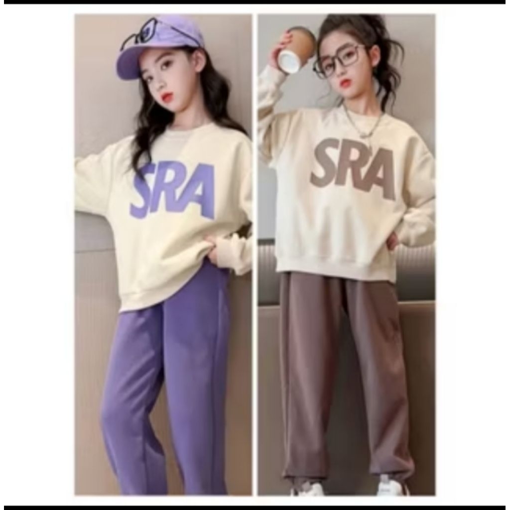 Baju anak perempuan 4-12 tahun stelan baju anak perempuan