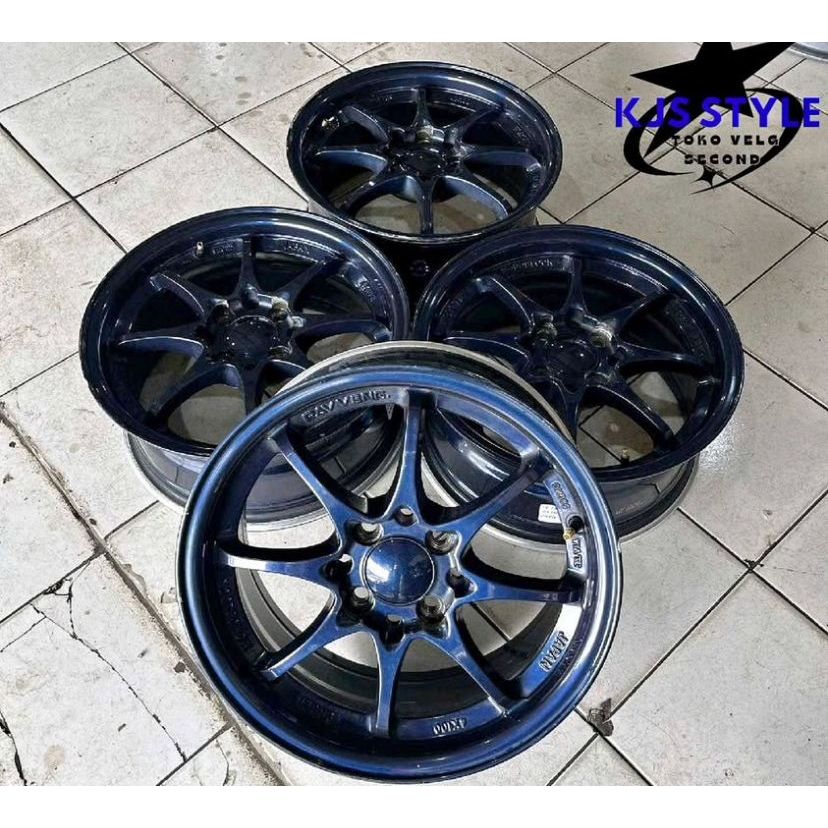 Velg CE28 R15 Lebar 6,5 Offset 40 PCD 4x100/114 Biru Seken 4 Pcs buat brio calya sigra jazz yaris vi