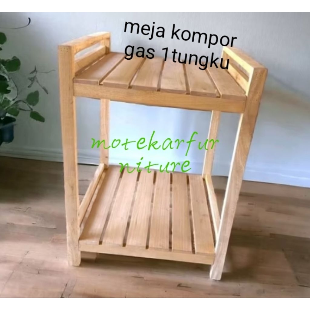 rak kompor/ meja kompor/rak kayu serbaguna berkualitas minimalis astetik
