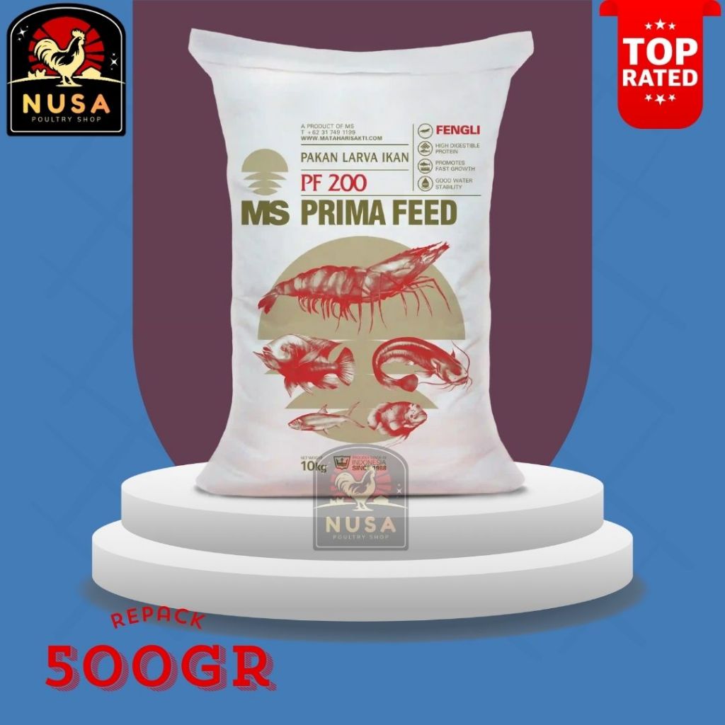 Prima Feed PF200 Pakan Ikan Pelet Larva Protein 40% Aroma Kuat