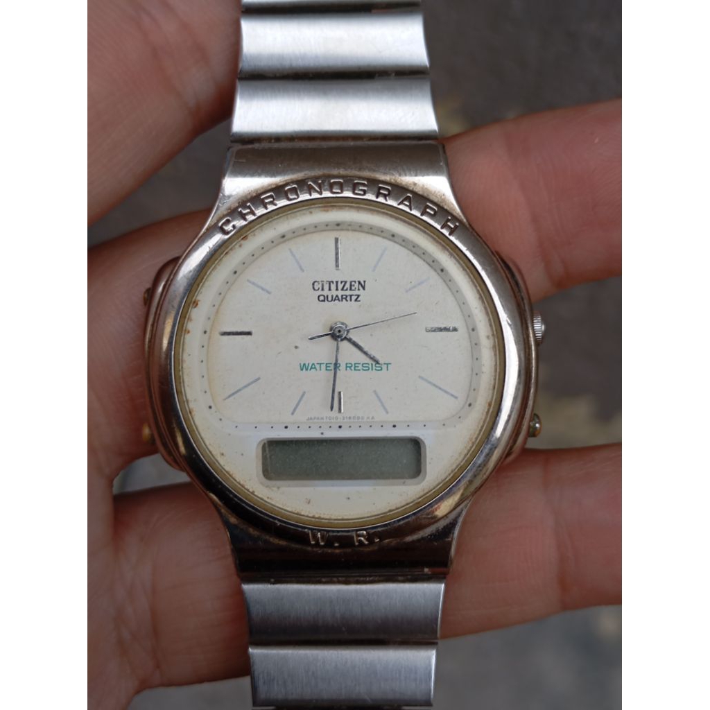 jam tangan citizen analog digital vintage second preloved original minusan