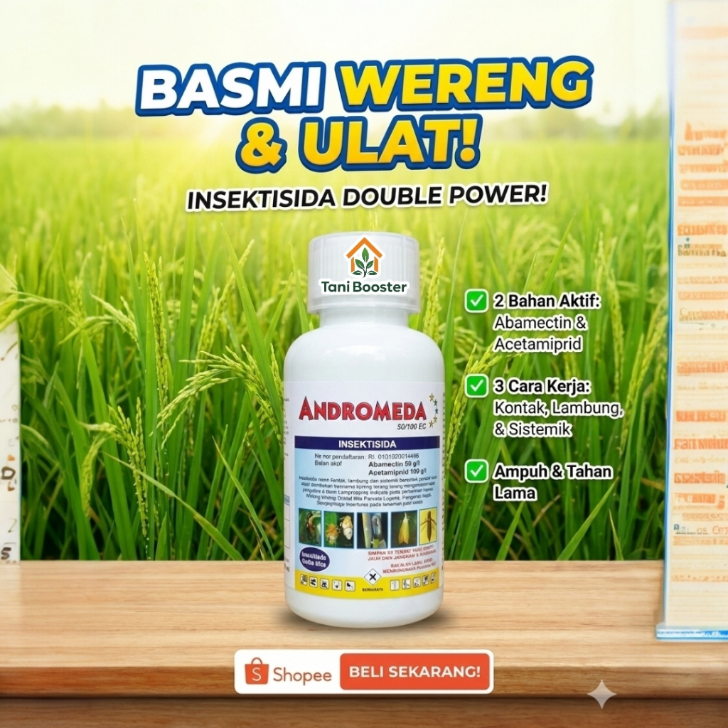 ANDROMEDA Insektisida 100ml Abamektin Acetamiprid Anti Ulat Kutu Tanaman EC
