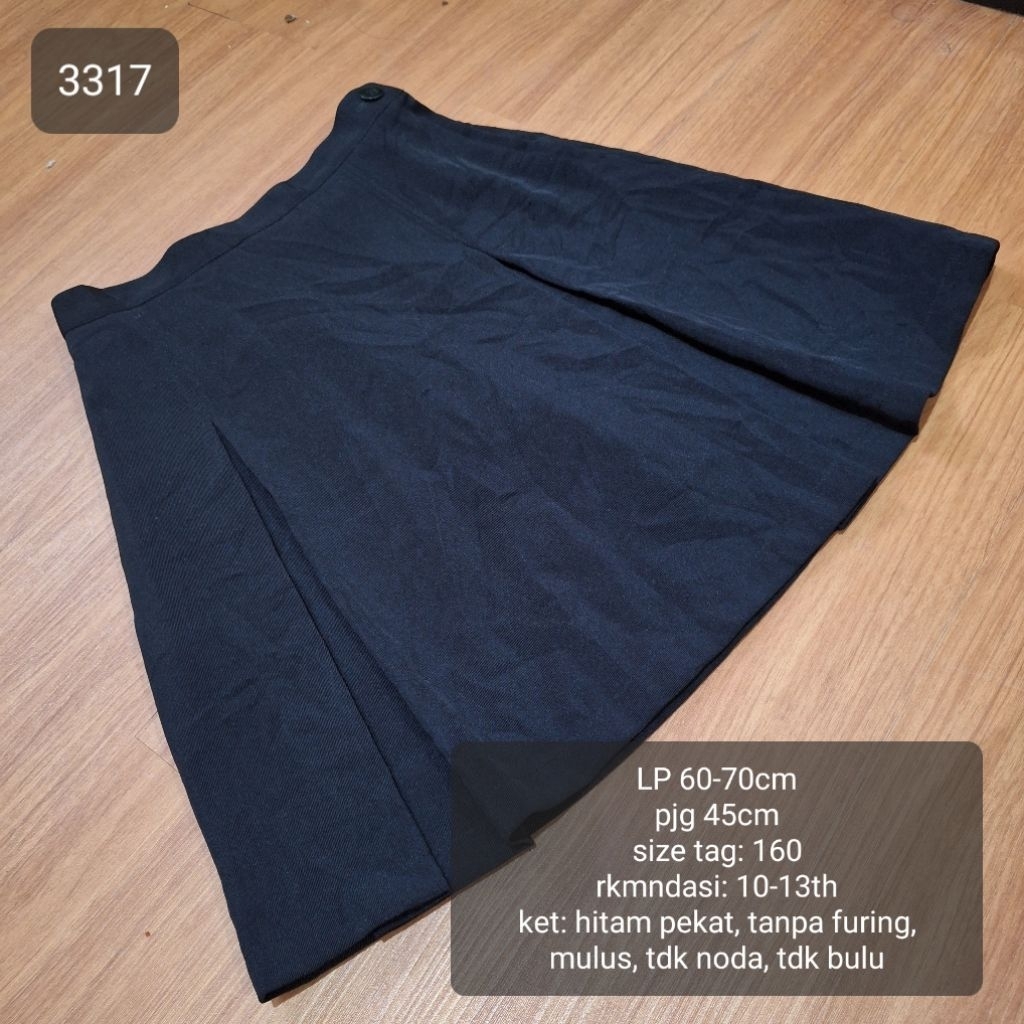 ROK ANAK PEREMPUAN 10-13 TAHUN SPAN HITAM MURAH (3317)