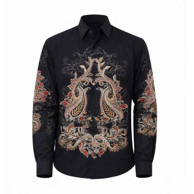 Kemeja Batik Katun Firenze Slim fit lengan panjang M L XL Batik Arvian