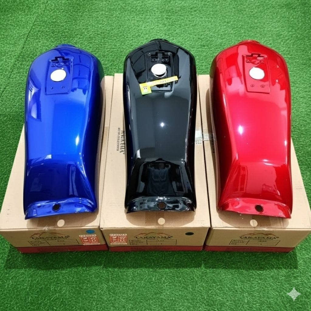 Tangki RX King Polos Warna Hitam Biru Merah | Tangki Motor Yamaha RX King Non Ori High Quality