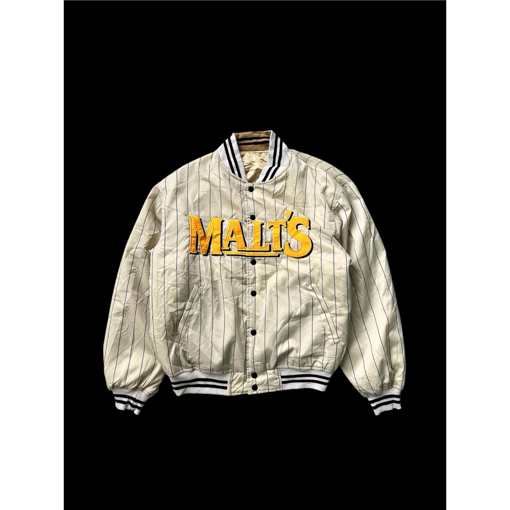Vintage MALTS BEER REVERSIBLE VARSITY