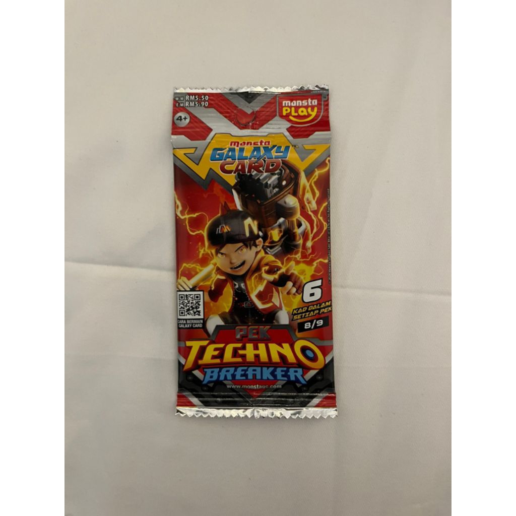 Kartu BoBoiBoy Pek Techno Breaker BoBoiBoy Gentar no 8/9 ORI Malaysia