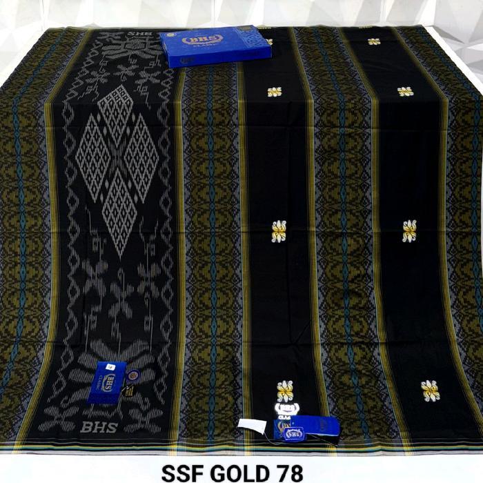 Sarung BHS Classic Gold Motif C45 SSA, BHS classic songket, Putih Hitam - DKH GOLD 28