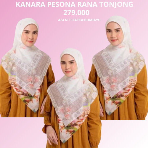 ELZATTA HIJAB KANARA PESONA RANA TONJONG/ELZATTA HIJAB SCARF PREMIUM/MOTIF TERBARU ELZATTA