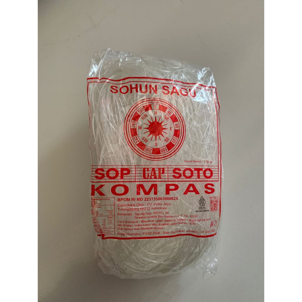 Sohun Bakso Istimewa Kompas 40gr Mie Soun untuk Bakso dan Soto / soun sagu