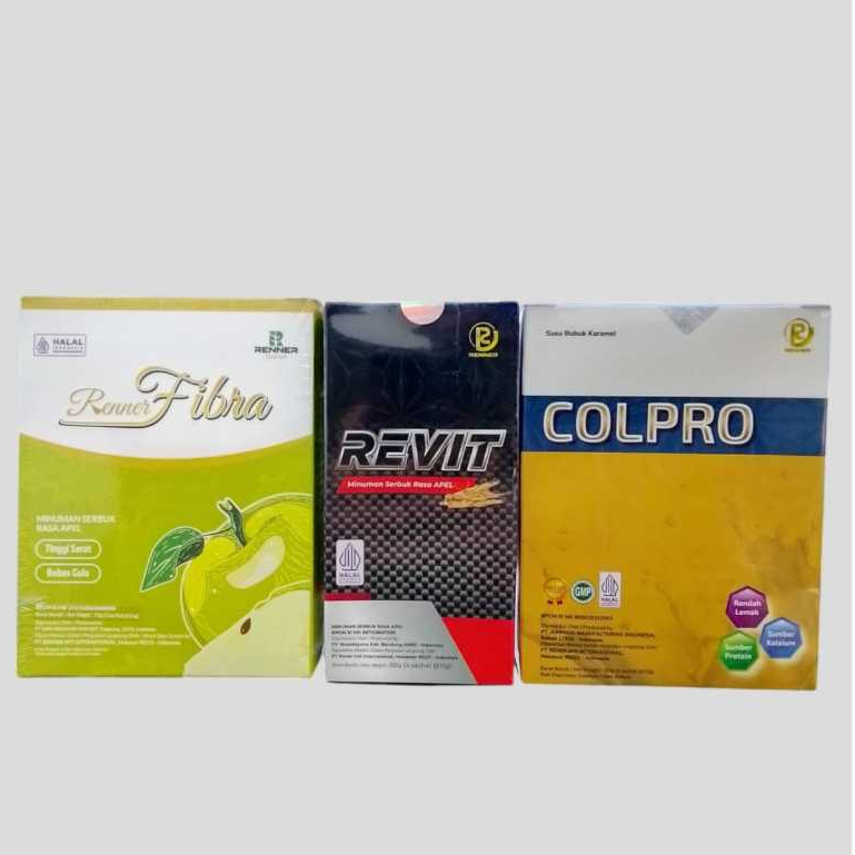 Renner Fibra 1 Box Isi 5 Sachet / Revit Apel (4 Sachet) / Colpro Susu Colostrum (6 Sachet )Original