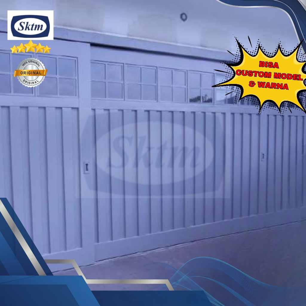 Pintu Garasi Besi GRANT Sliding 3 Daun (Custom)