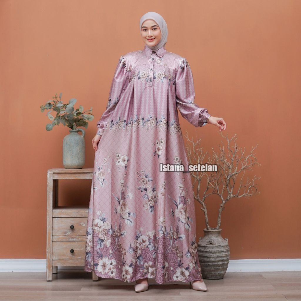 kAmari Dres motif mewah Armany silk