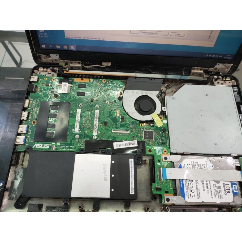 Mobo Motherboard ASUS X555B AMD A9 4GB DDR4 NORMAL TESTED 100%