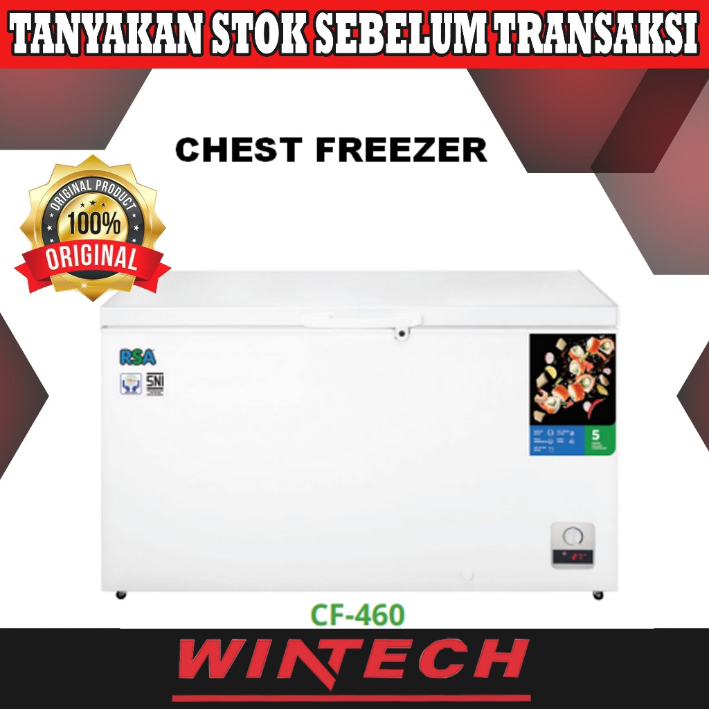 RSA CF-460 Chest Freezer - Box Pendingin - Lemari Pendingin - Freezer Box untuk Makanan Beku Frozen 