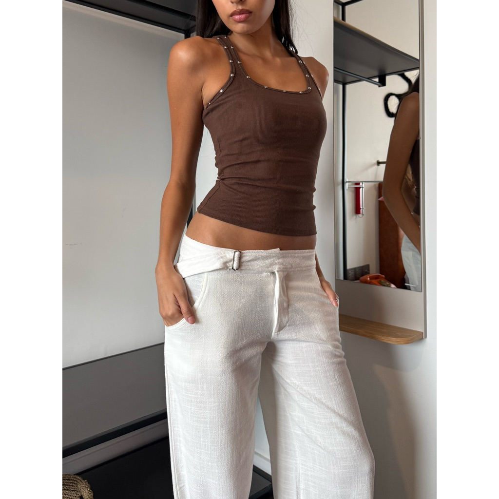 Kira Low Waist Pants - WEAR.THREEK