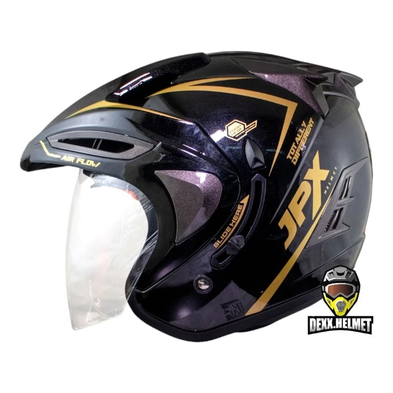 HELM JPX SUPREME SOLID HALF FACE DOUBLE VISOR ORIGINAL
