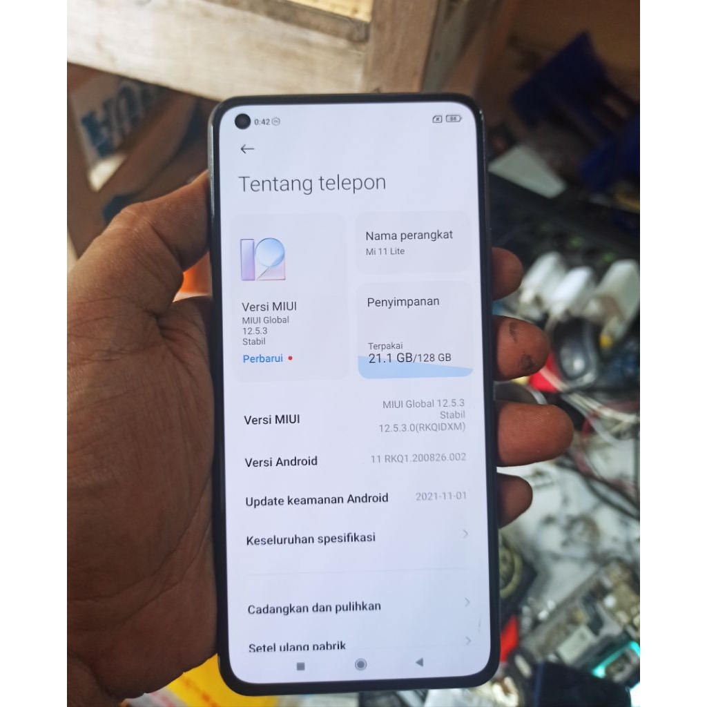 MI 11 LITE LCD FRAME ORIGINAL COPOTAN NORMAL MINUS PEMAKAIAN