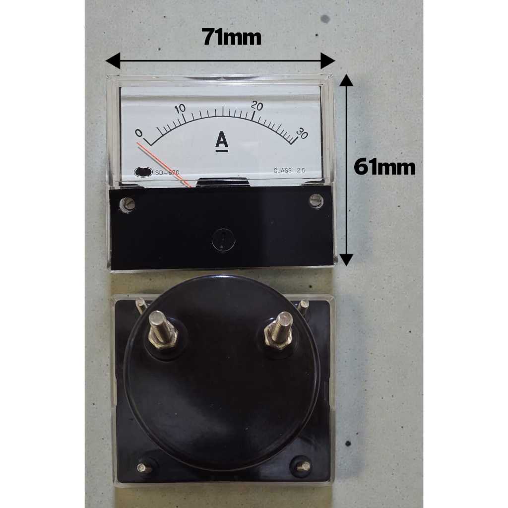TERMURAH Analog Ampere Meter Analog Amperemeter ANALOG DC 30A/30.000 mA Efisien Energi 012