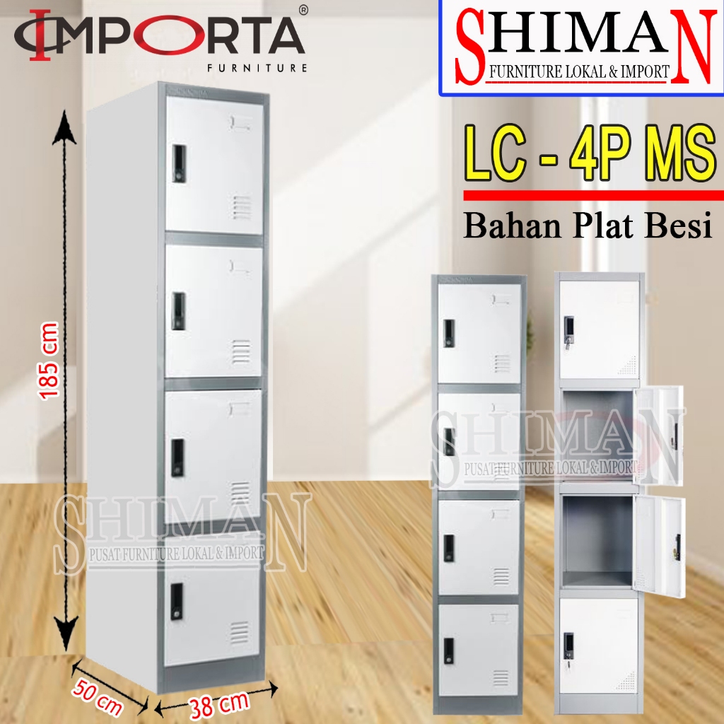 Lemari Loker Besi 4 Pintu LC 4P MS IMPORTA