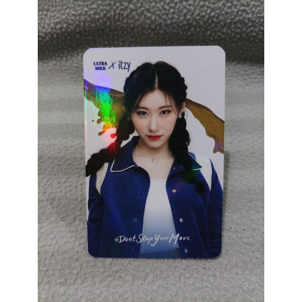 Official ultra milk itzy photocard - chaeryeong zoom