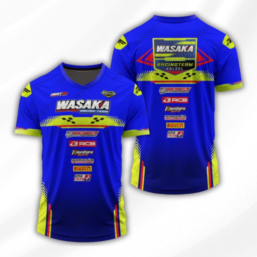 TrackStyle Polo Shirt Wasaka Racing Team Kalsel Road Race Team 2025 Premium Quality