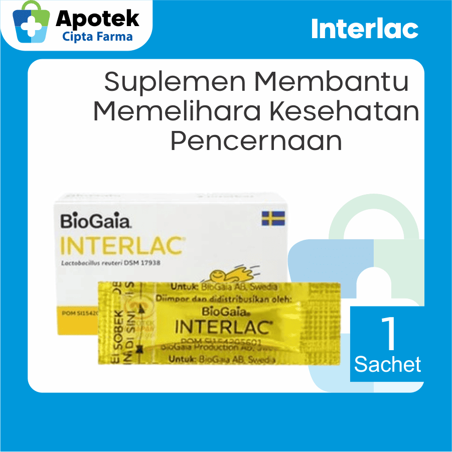 Interlac Sachet 0,3 Gram Probiotics Probiotik Prebiotik Anak Lactobacillus Probiotik Suplemen Probio