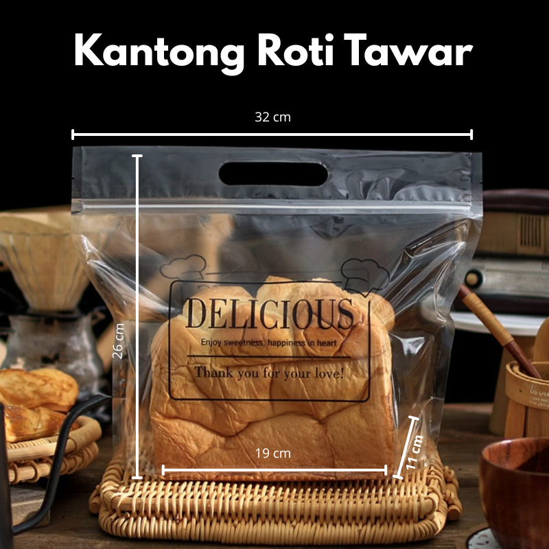 Plastik Ziplock Roti Tawar l Kantong Plastik Roti Tawar Donat Roti Manis