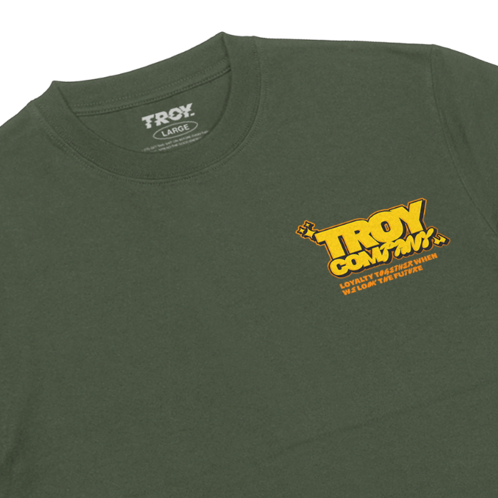 Troy Company Tshirt Army Green Type Mix - Kaos Lengan Pendek Kaos Hijau Army MTD 2935