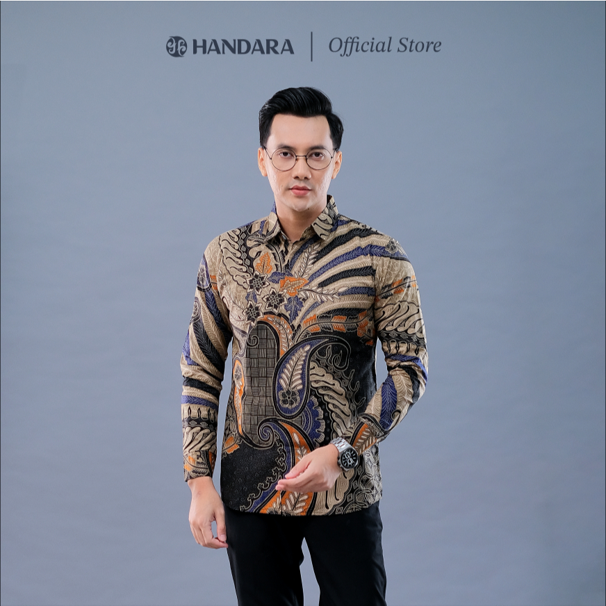 Batik Handara - Lurik Bangsawan Krem Kemeja Pria Furing Erro