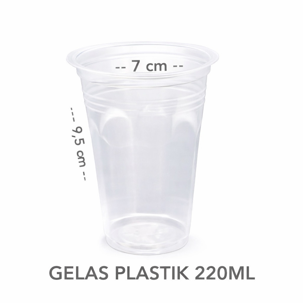 Gelas Plastik 220 ml/ Gelas Aqua/ Gelas cup/ Gelas Kopi / Cup kopi / Cup Plastik 220 ml