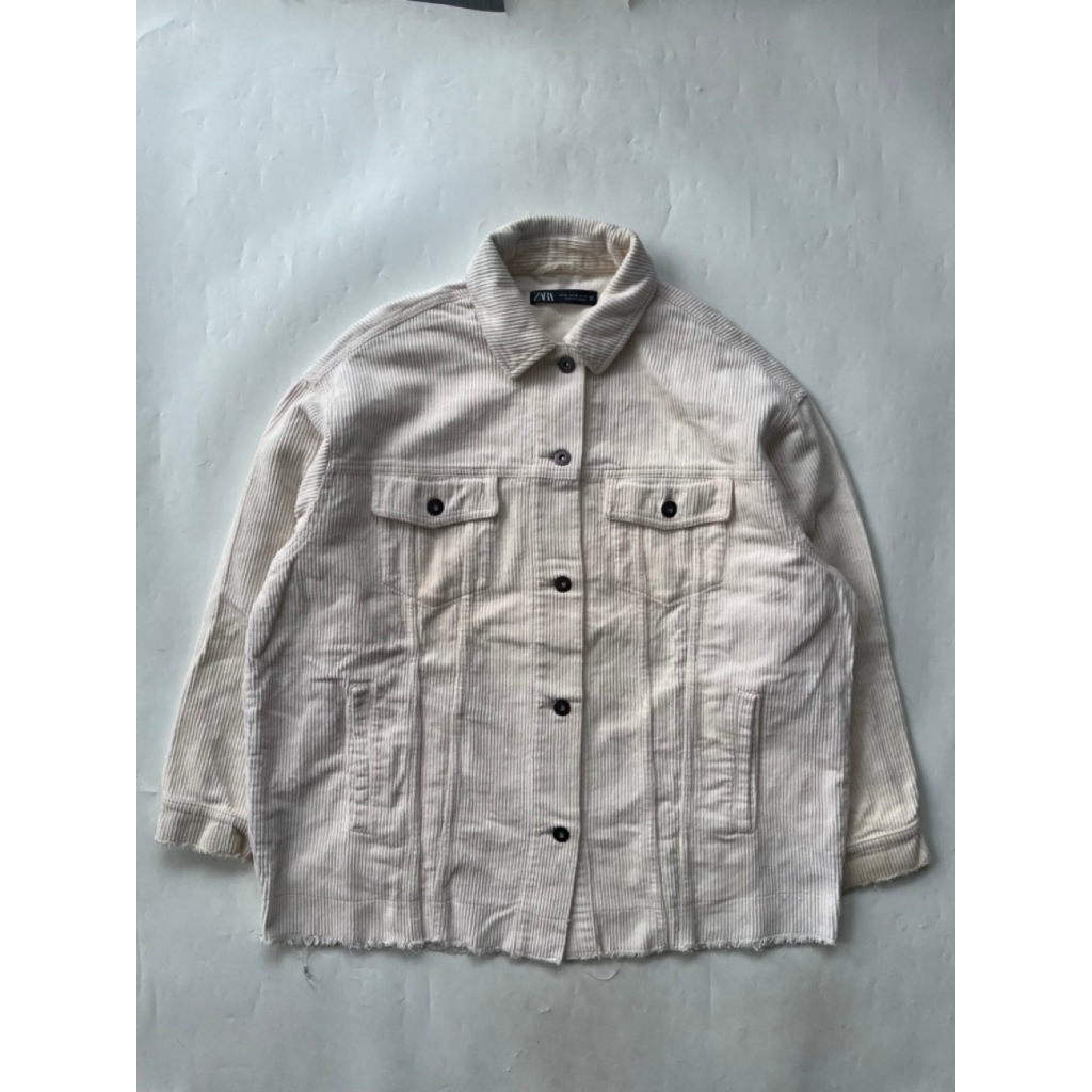 Zara Corduroy Oversize Trucker Jacket (JC-6509) Xs fit M (69x63)