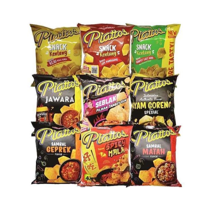 Piattos Snack 70gram Sapi Panggang / Rumput Laut / BBQ / Sambal Geprek