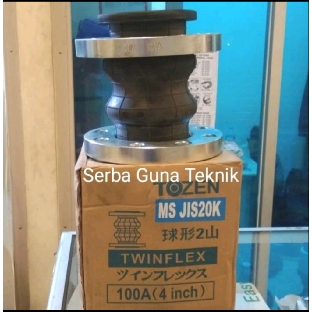 Flexible Rubber Joint 4" Jis 20k Twinflex Tozen DN 100