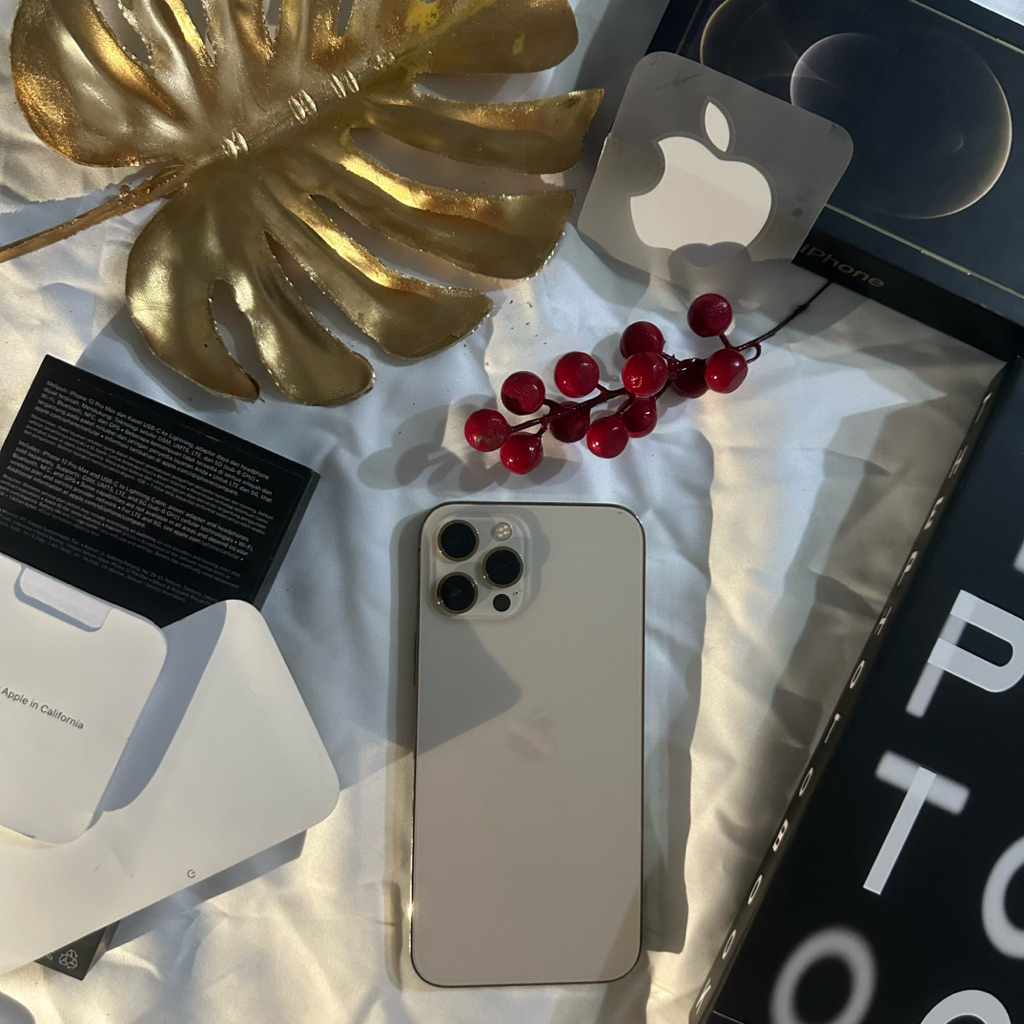 iPhone 12 Pro Max 256 GB Gold Resmi Ibox