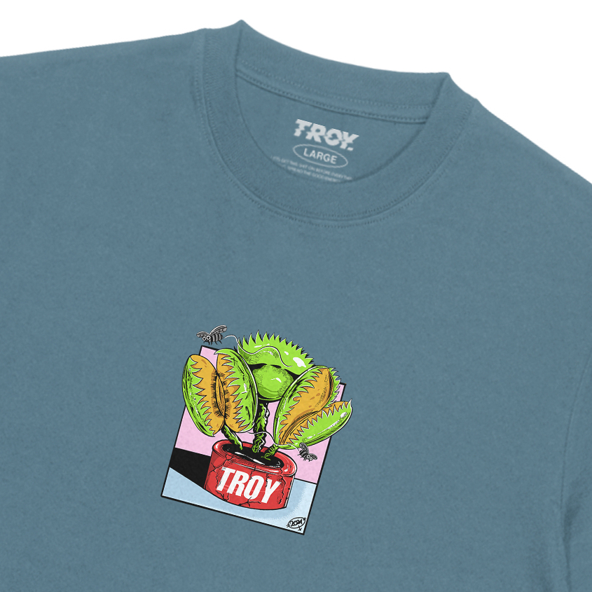 Troy Company Tshirt Mineral Blue Venus Flytrap - Kaos Lengan Pendek Kaos Biru Mineral MTD 2841
